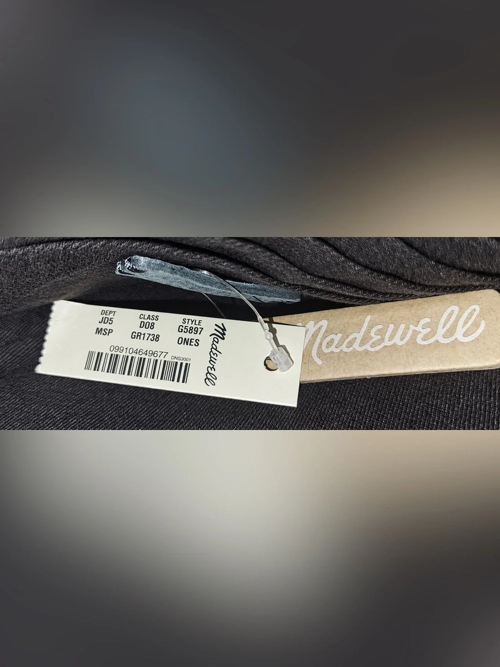 Madewell Black Distressed Leather Zip Pouch Clutch Wallet Organizer OS NWT